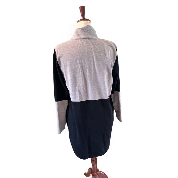 Vila Milano womens long open front color block cardigan size L - Picture 3 of 5